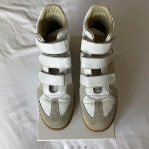 Maison Margiela Calfskin Velcro High Top Sneakers
